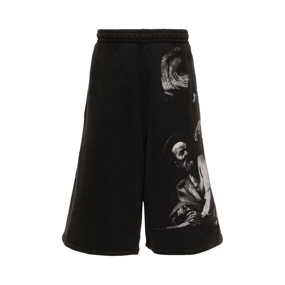 Off-White S. Matthew Cotton Track Shorts Black