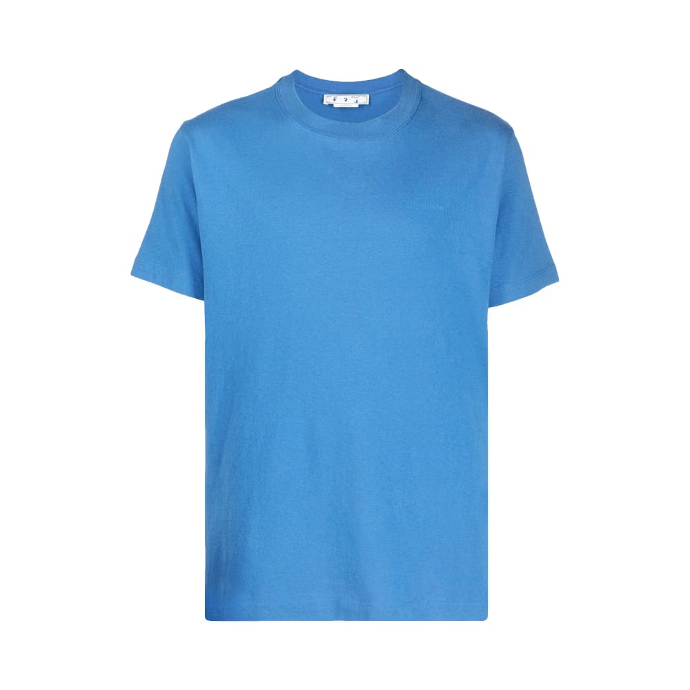 Off-White Diag Tab Slim Shorts-Sleeve T-Shirt Peacock