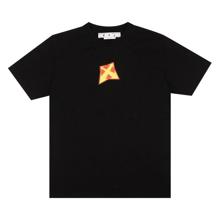 Off-White Thunder Slim Shorts-Sleeve T-Shirt Black/Yellow