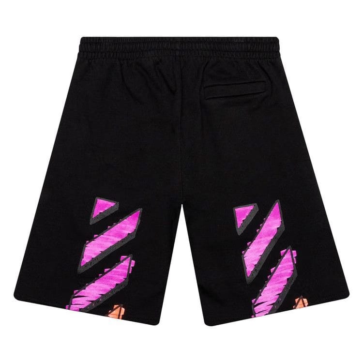 Off-White Marker Sweatshorts Black/Fuchsia