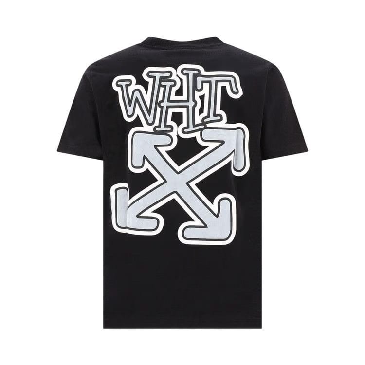 Off-White Carlos Arrow Slim Shorts-Sleeve T-Shirt Black/White