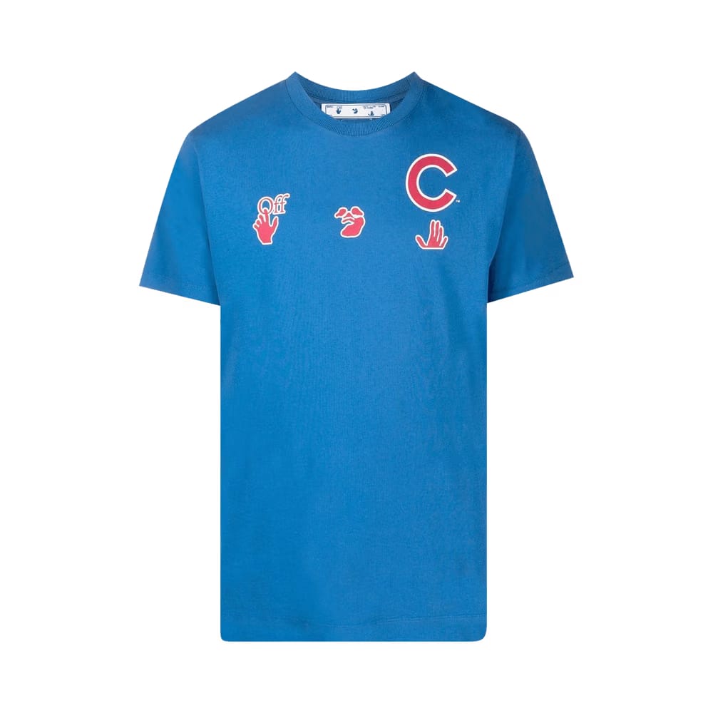 Off-White x MLB Chicago Cubs Shorts-Sleeve T-Shirt Blue/Red