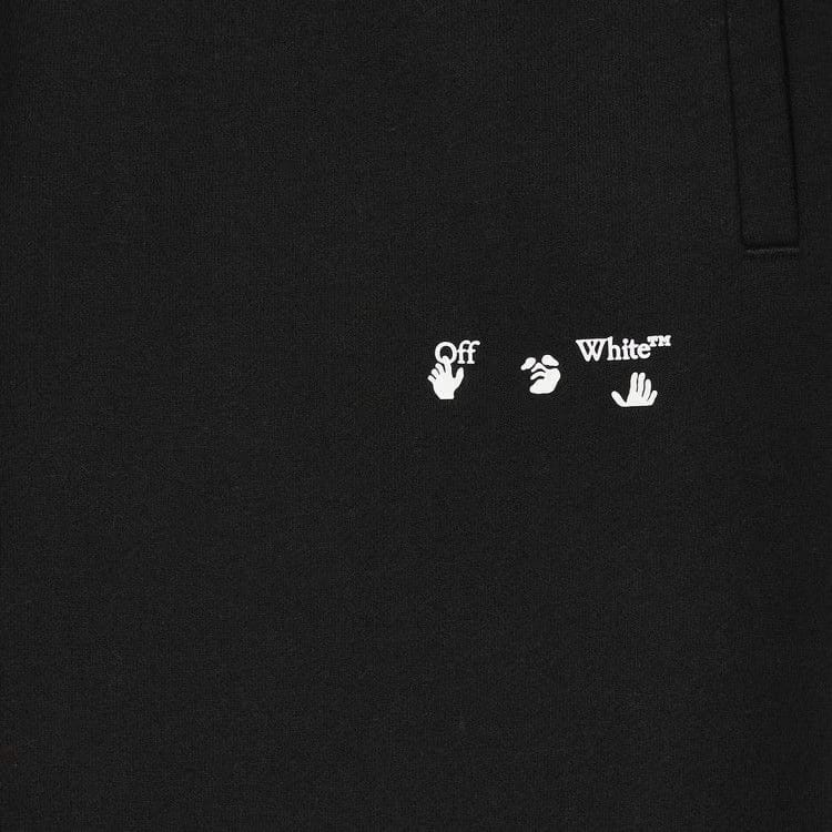 Off-White Logo Shorts Cuff Sweatpant Black