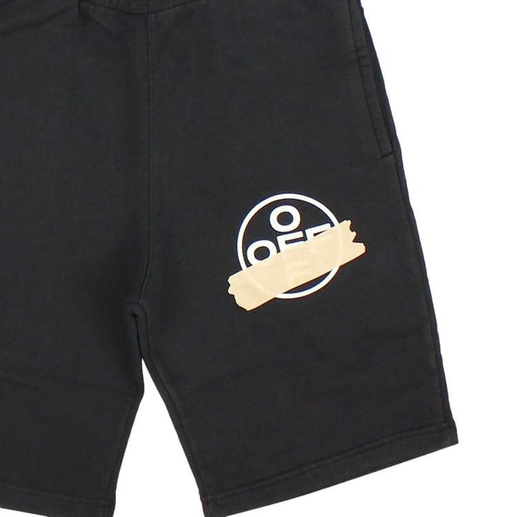 Off-White Tape Sweatshorts Black/Beige