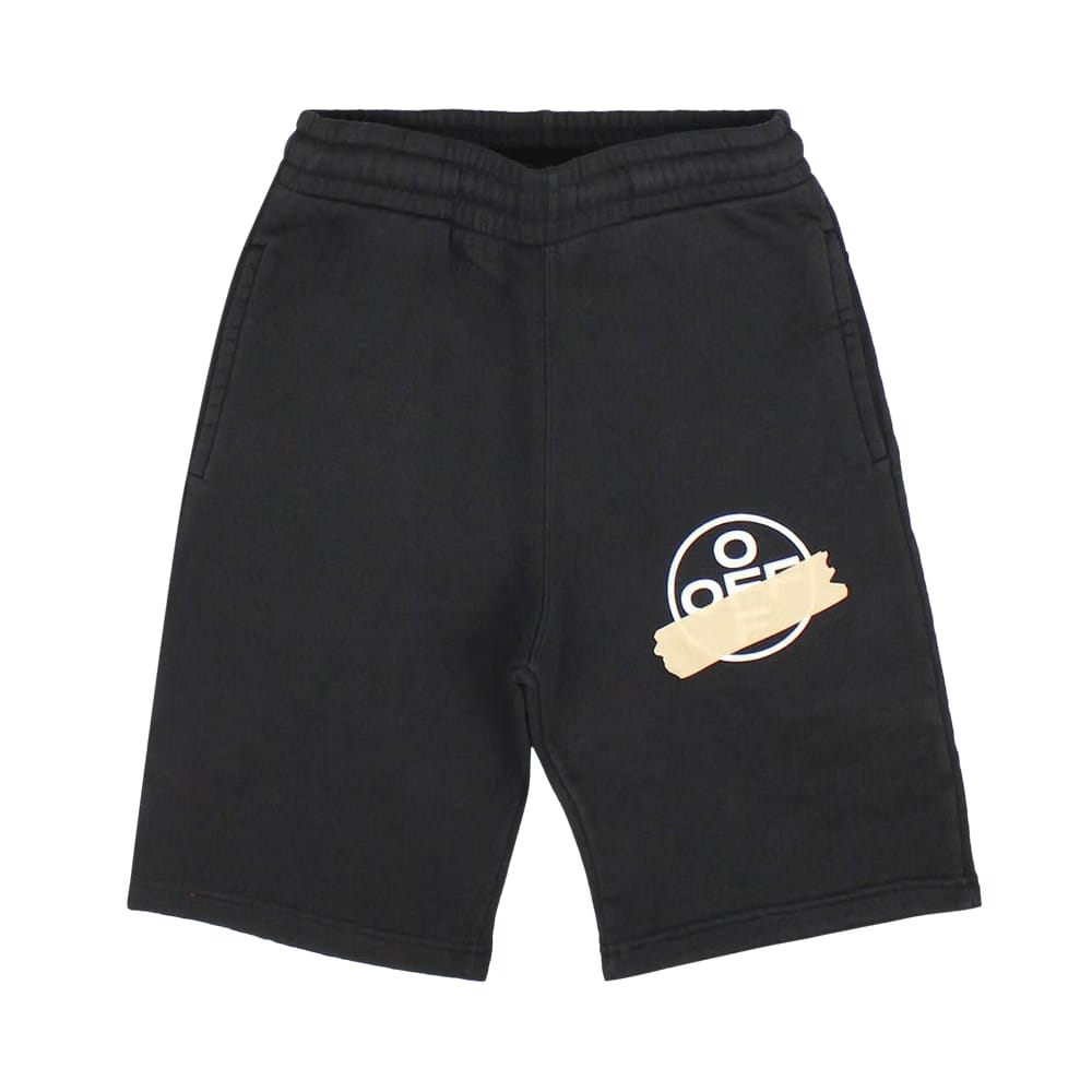 Off-White Tape Sweatshorts Black/Beige