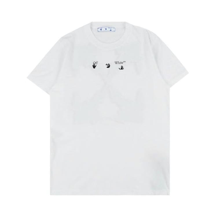 Off-White Bolt Arrow Shorts-Sleeve Slim T-Shirt White/Green