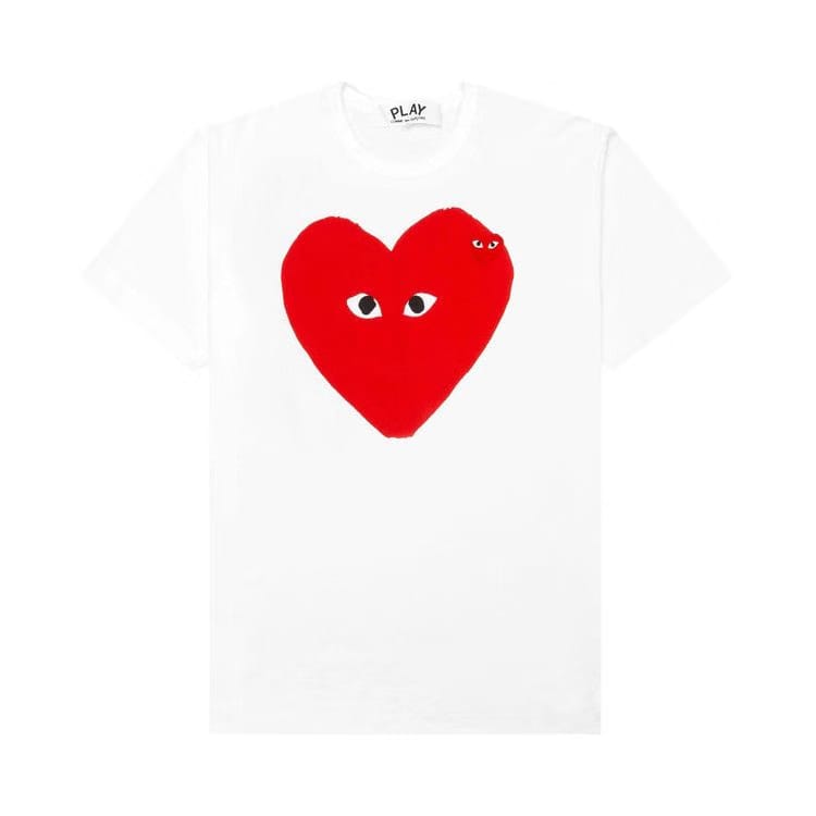 Comme des Garçons PLAY Red Emblem T-Shirt White