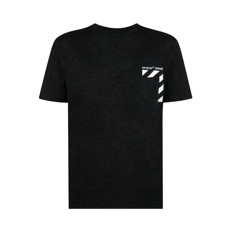 Off-White Diag Slim Shorts-Sleeve T-Shirt Black/White