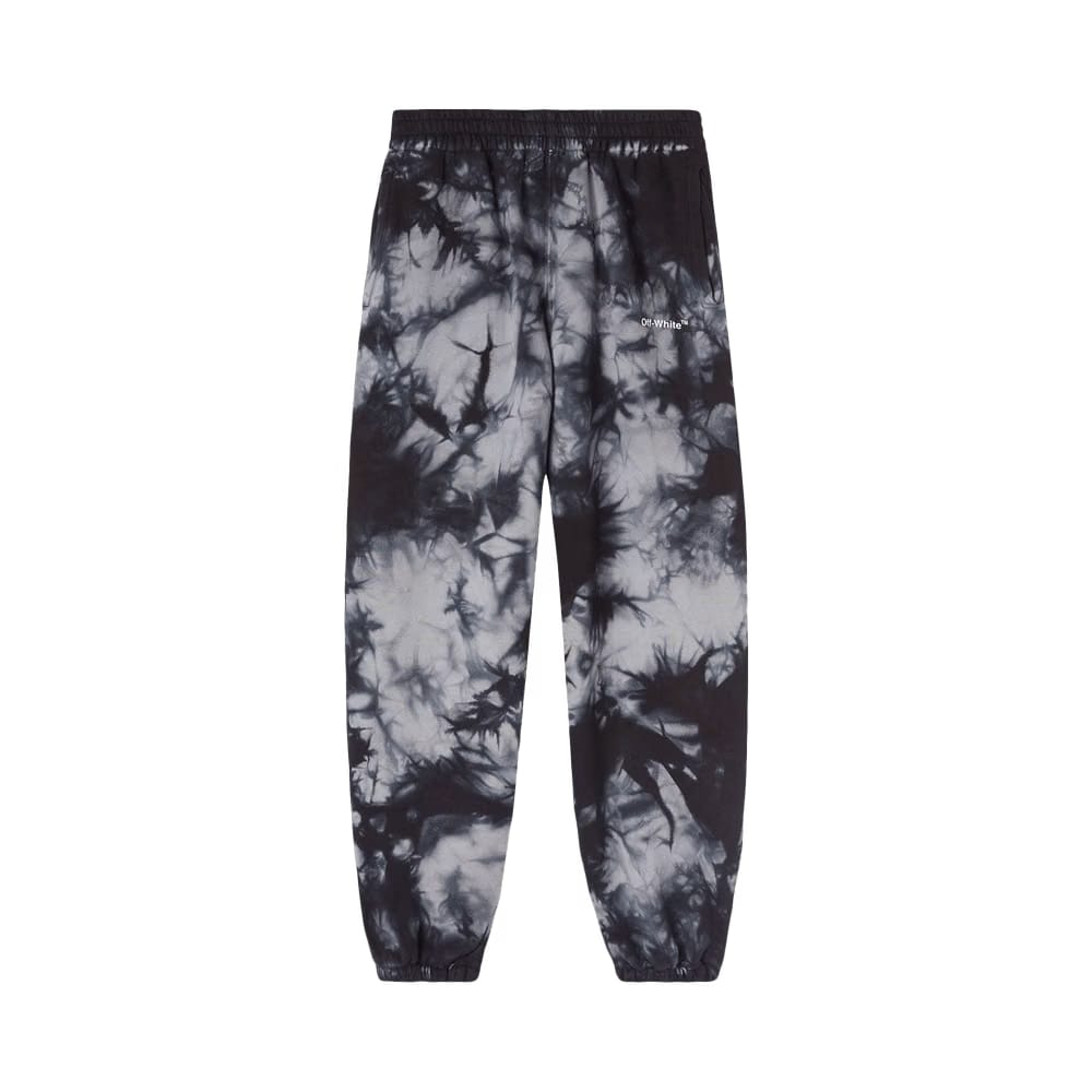 Off-White Diag Tie Dye Slim Sweatpant Warm Grey/White