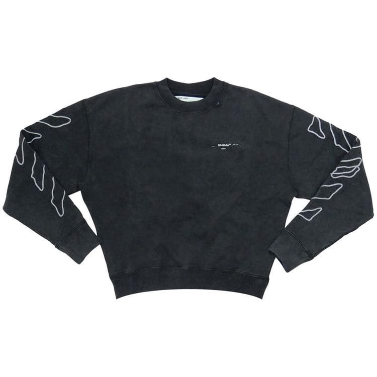 Off-White Abstract Arrows Over Crewneck Black / White