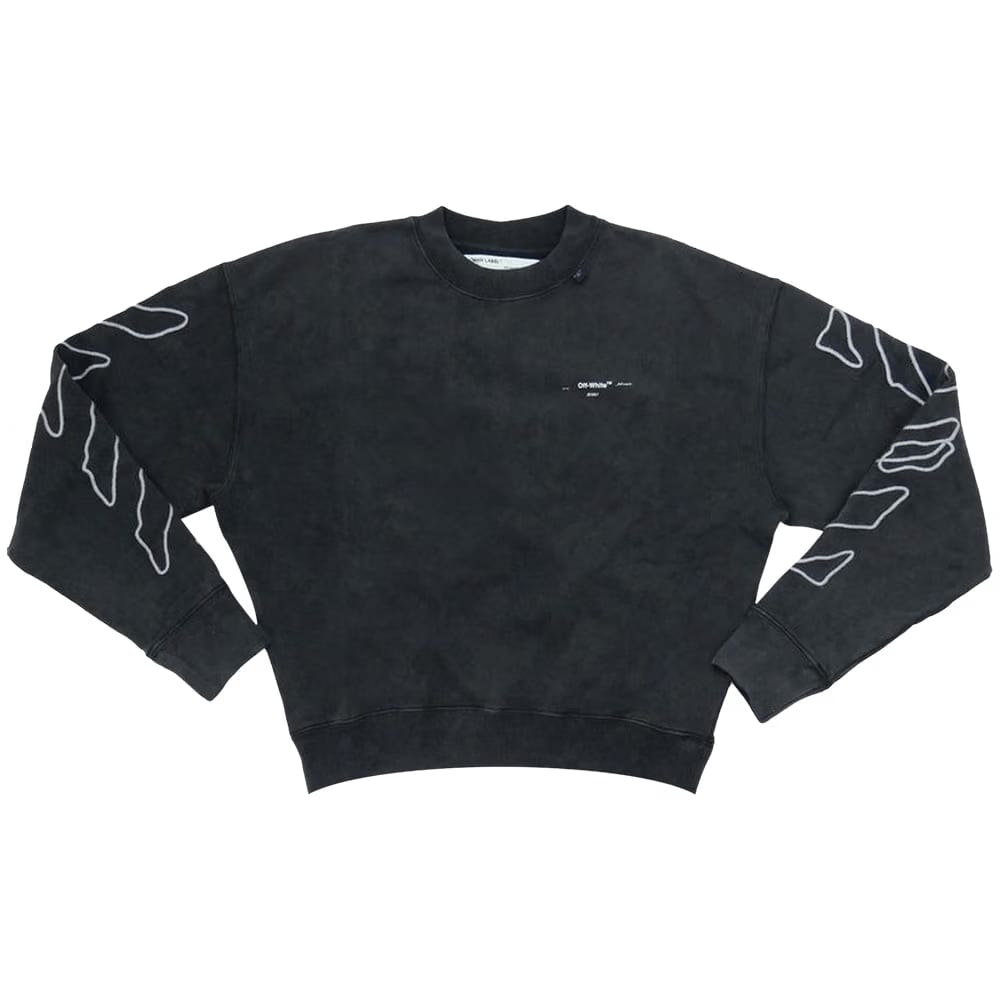 Off-White Abstract Arrows Over Crewneck Black / White