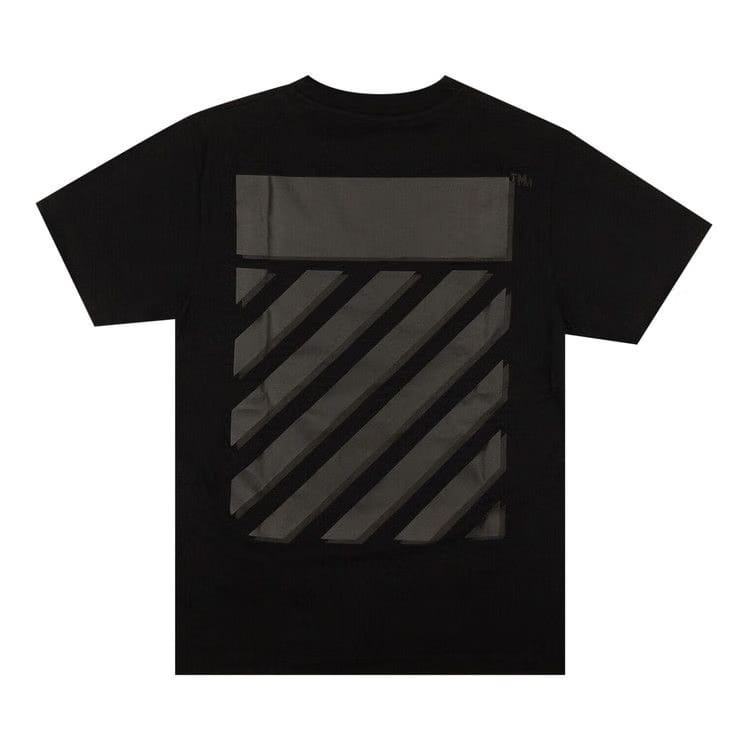 Off-White Diag Tab Slim Shorts-Sleeve T-Shirt Black