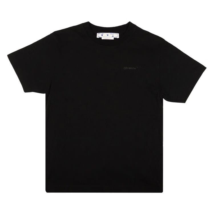 Off-White Diag Tab Slim Shorts-Sleeve T-Shirt Black