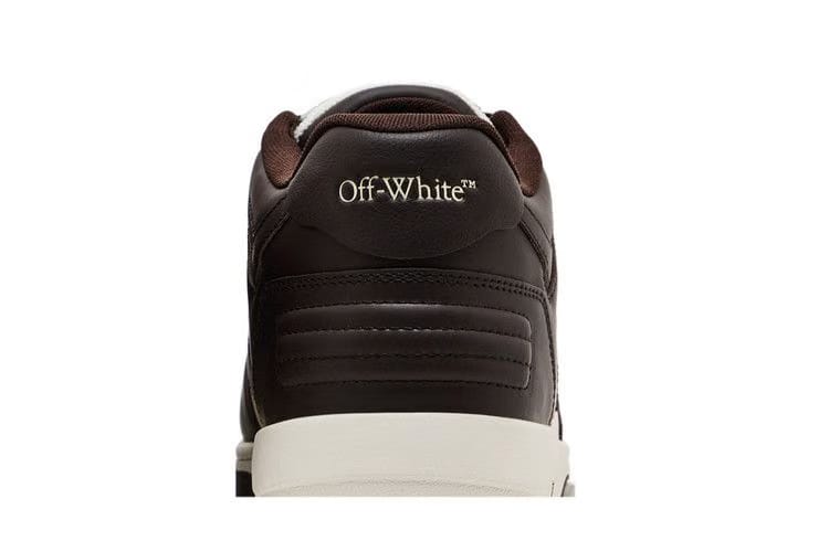 OFF-WHITE Out Of Office OOO Low Tops Chocolate Cream