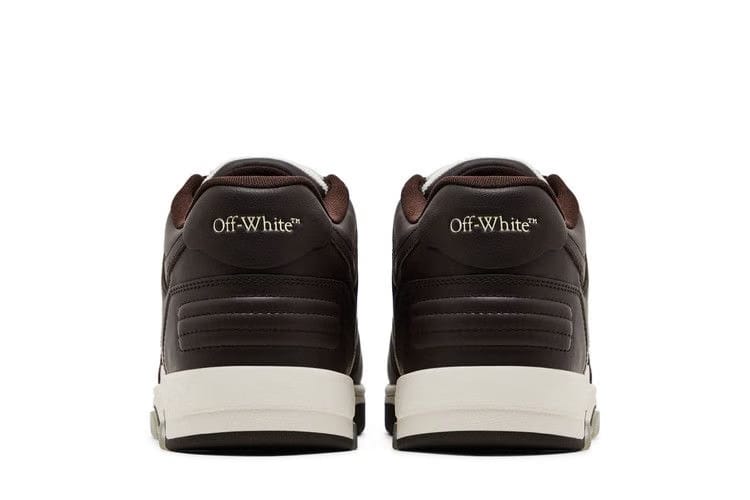 OFF-WHITE Out Of Office OOO Low Tops Chocolate Cream