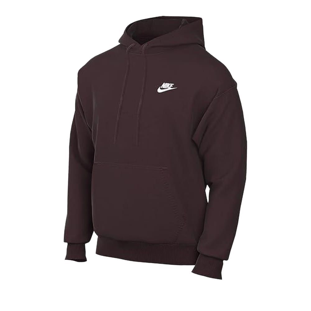 Nike Sportswear Club Fleece Pullover Hoodie Burgundy Crush/White