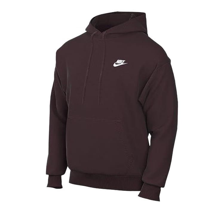 Nike Sportswear Club Fleece Pullover Hoodie Burgundy Crush/White