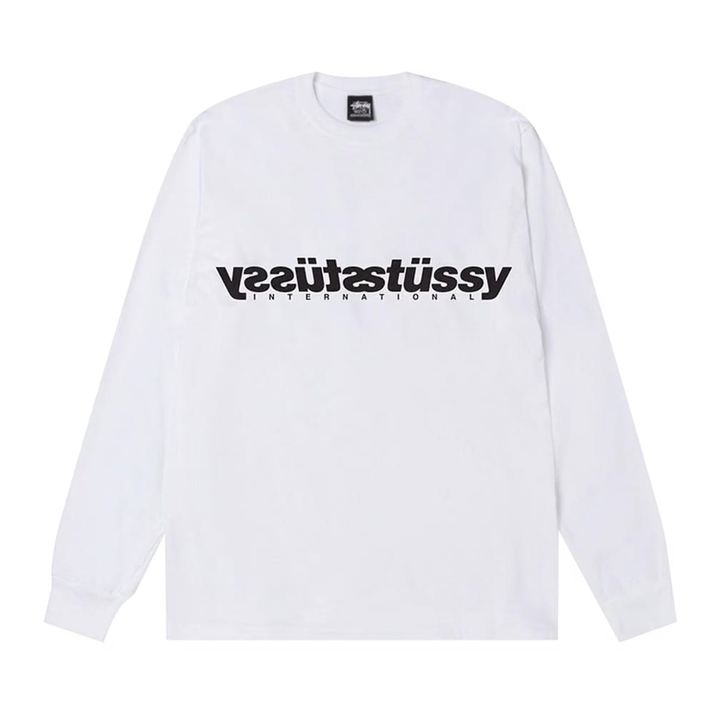 Stussy Mirror Long-Sleeve T-Shirt White
