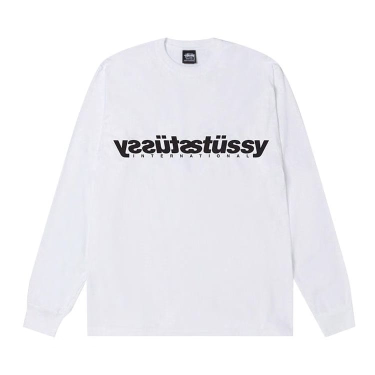 Stussy Mirror Long-Sleeve T-Shirt White