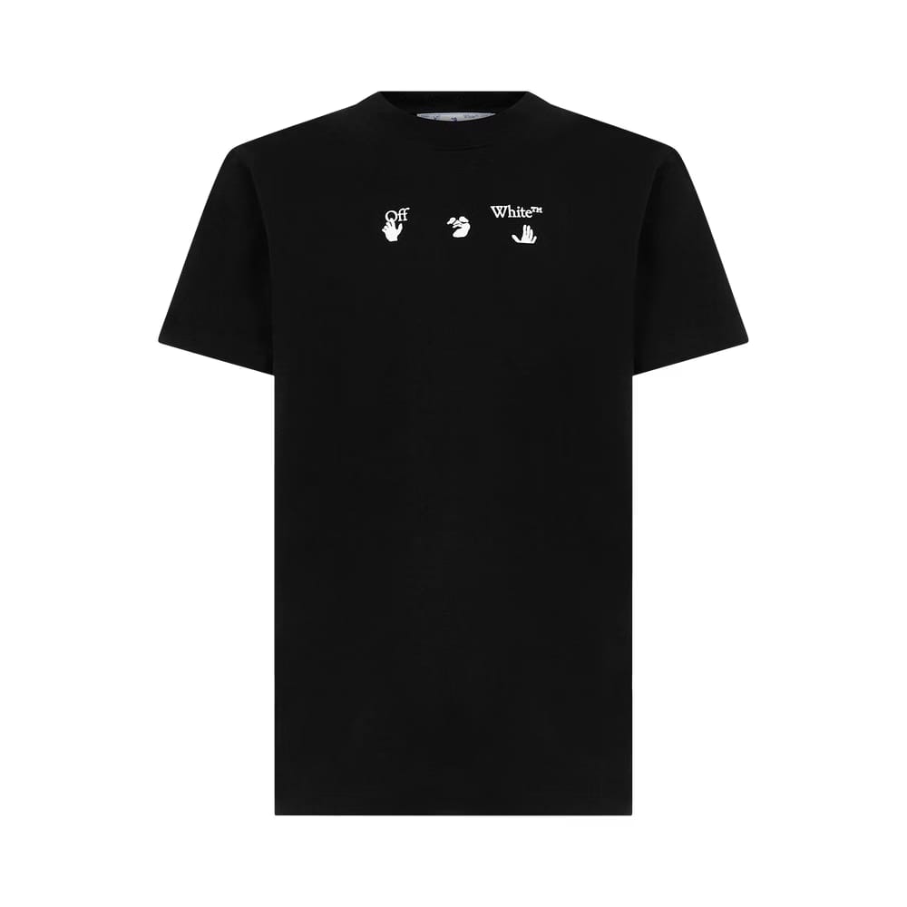 Off-White Bolt Arrow Shorts-Sleeve Slim T-Shirt Black/Green