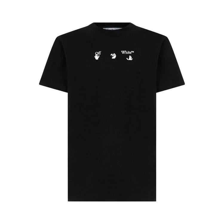 Off-White Bolt Arrow Shorts-Sleeve Slim T-Shirt Black/Green