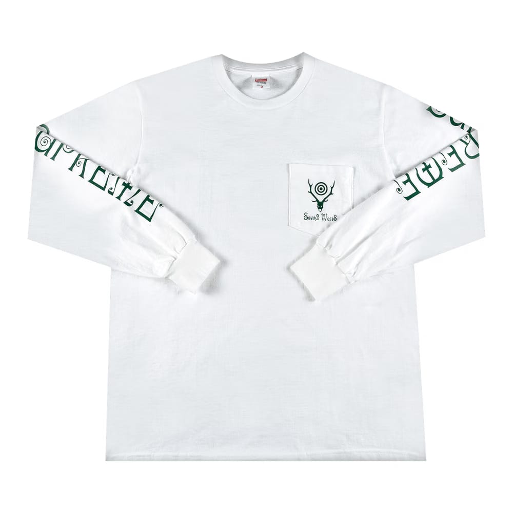 Supreme x SOUTH2 WEST8 Long-Sleeve Pocket T-Shirt White