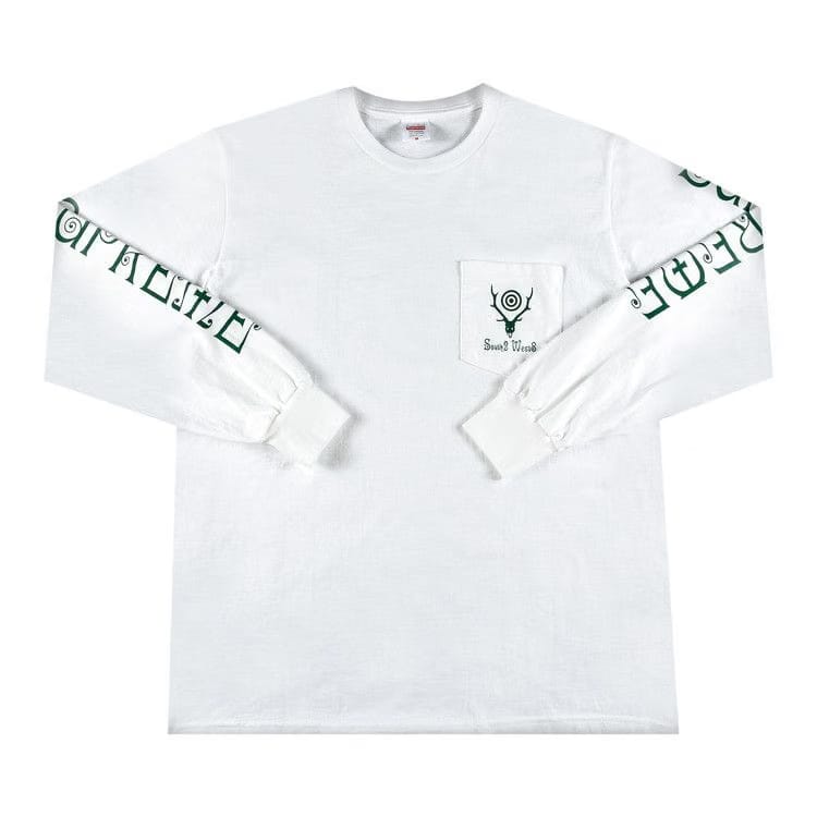 Supreme x SOUTH2 WEST8 Long-Sleeve Pocket T-Shirt White