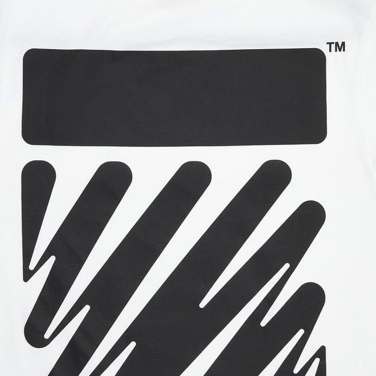 Off-White Wave Diag Slim Shorts-Sleeve T-Shirt White/Black