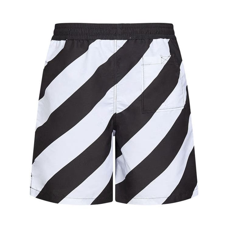 Off-White Diag Surfer Swimshorts Black/White