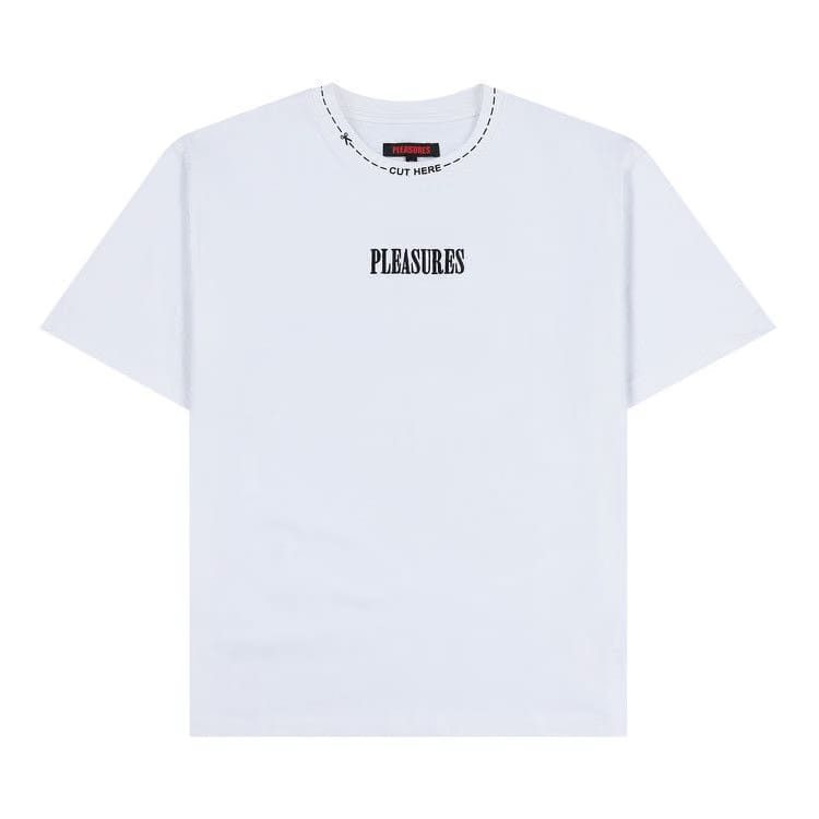 Pleasures Cut Here Heavyweight Shirt White