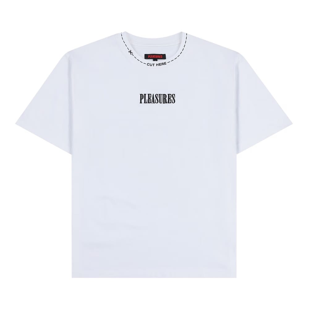 Pleasures Cut Here Heavyweight Shirt White