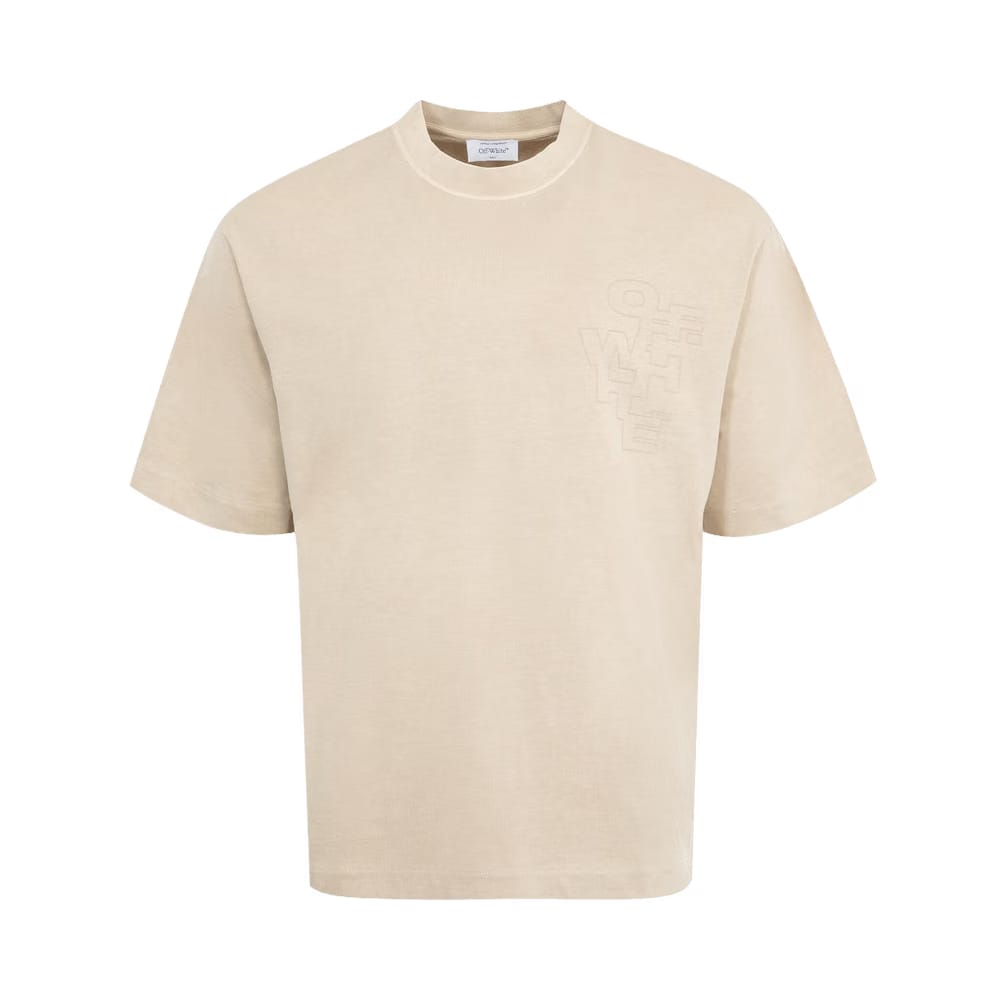 Off-White Outline Arrow Skate T-Shirt Brown Rice