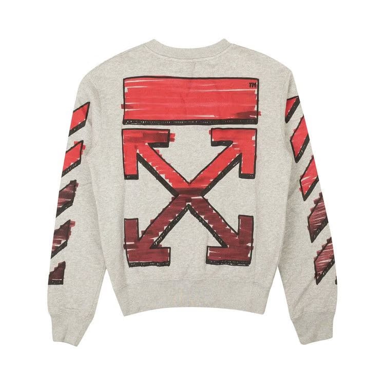 Off-White Marker Arrows Crewneck Grey