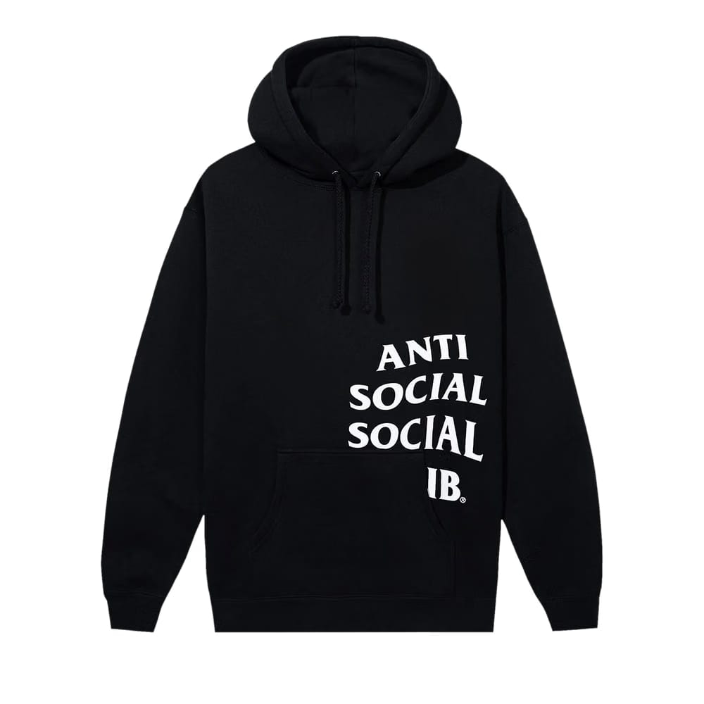 Anti Social Social Club Cut Off Logo Hoodie Black