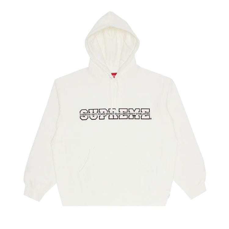 Supreme Collegiate Acronym Hoodie White