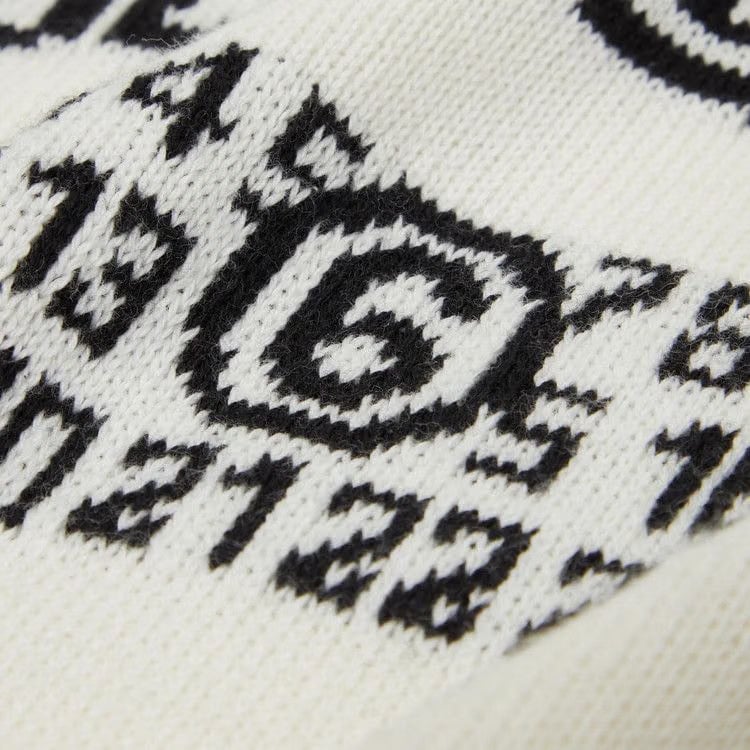 MM6 Maison Margiela Varsity Jaquard V-Neck Off White