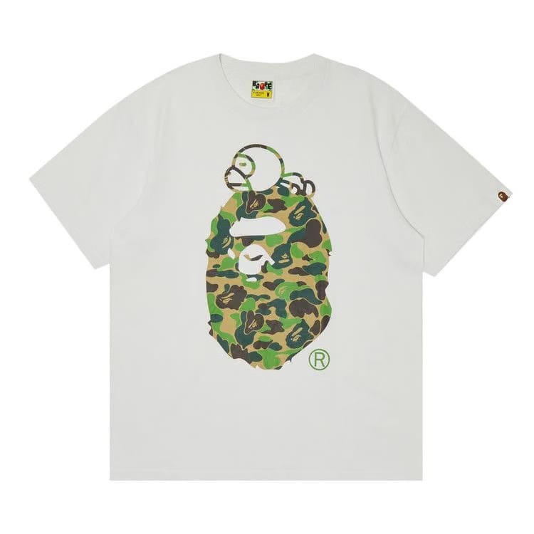 BAPE ABC Camo Milo On Big Ape T-Shirt White/Green