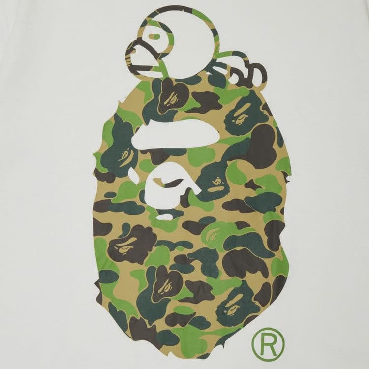 BAPE ABC Camo Milo On Big Ape T-Shirt White/Green