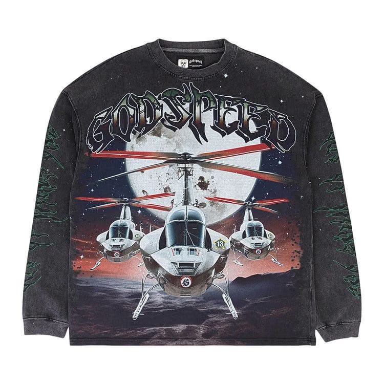 Godspeed Air Strike Long-Sleeve T-Shirt Grey Wash