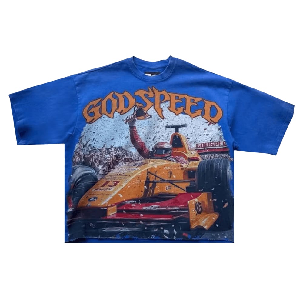 Godspeed F1 Finishline T-Shirt Blue Wash