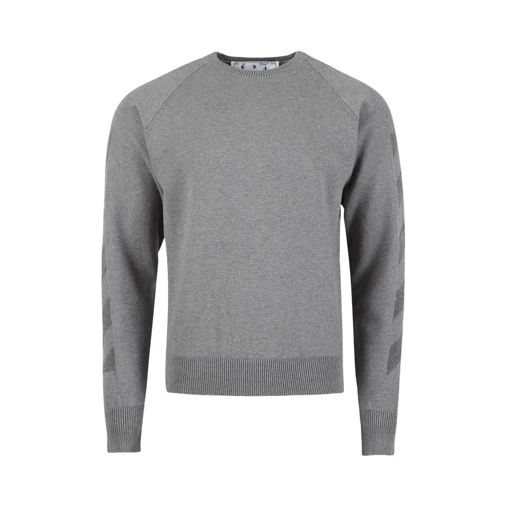 Off-White Diag Sweat It Knit Crewneck Medium/Grey