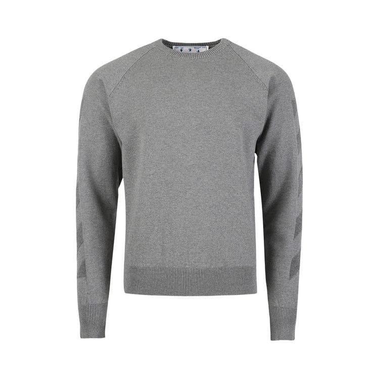 Off-White Diag Sweat It Knit Crewneck Medium/Grey