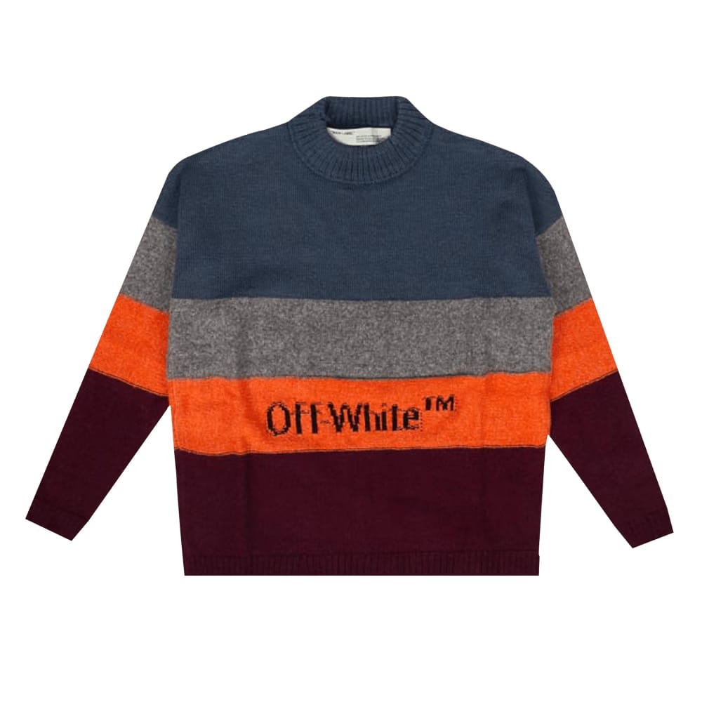 Off-White Distressed Sweater Multicolor