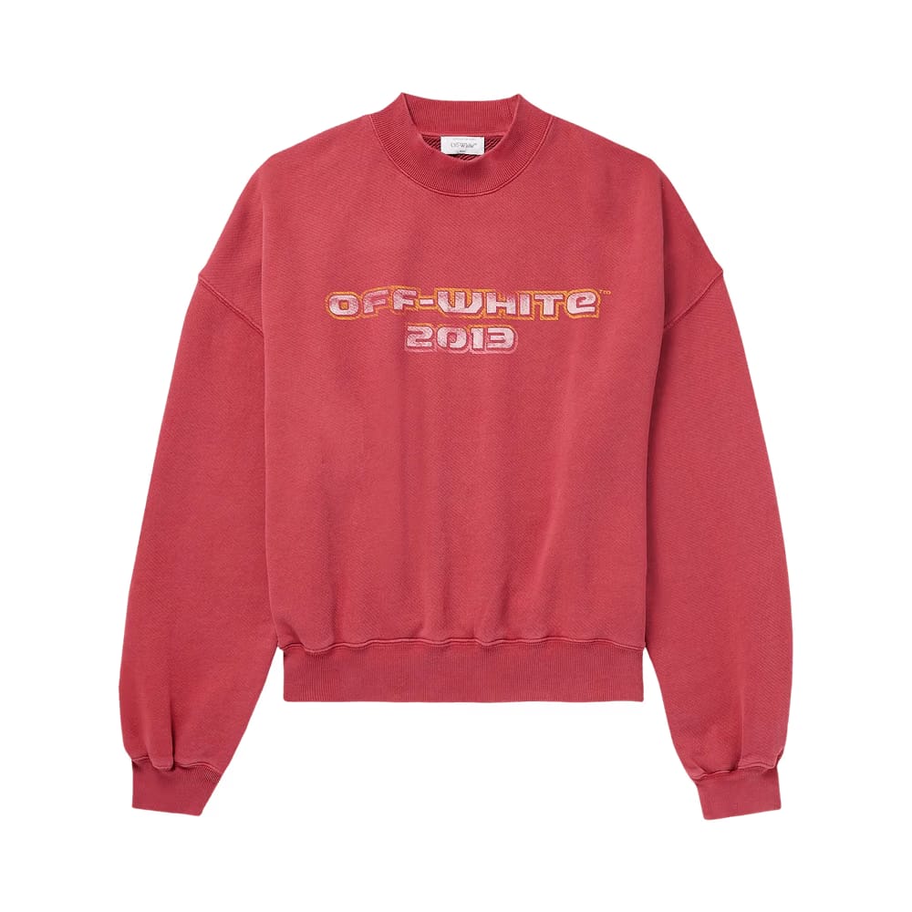 Off-White Digit Bacchus Over Crewneck Rio Red/Multicolor