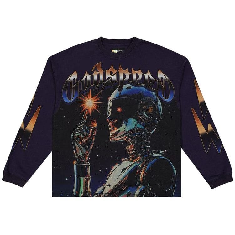 Godspeed Sputnik Long-Sleeve T-Shirt Navy