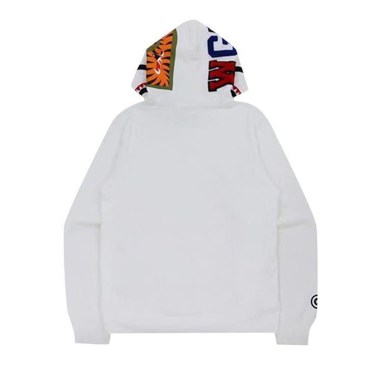 BAPE Shark x Tiger Pullover Hoodie White