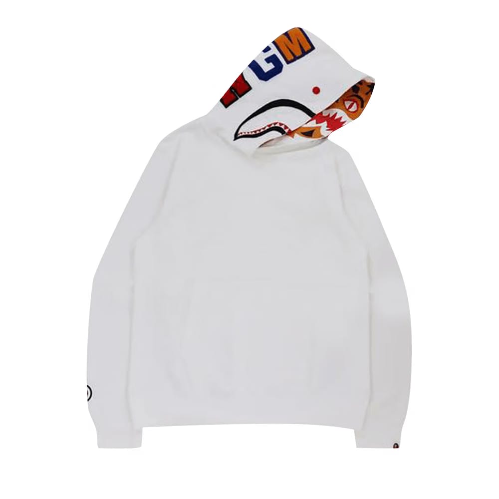 BAPE Shark x Tiger Pullover Hoodie White