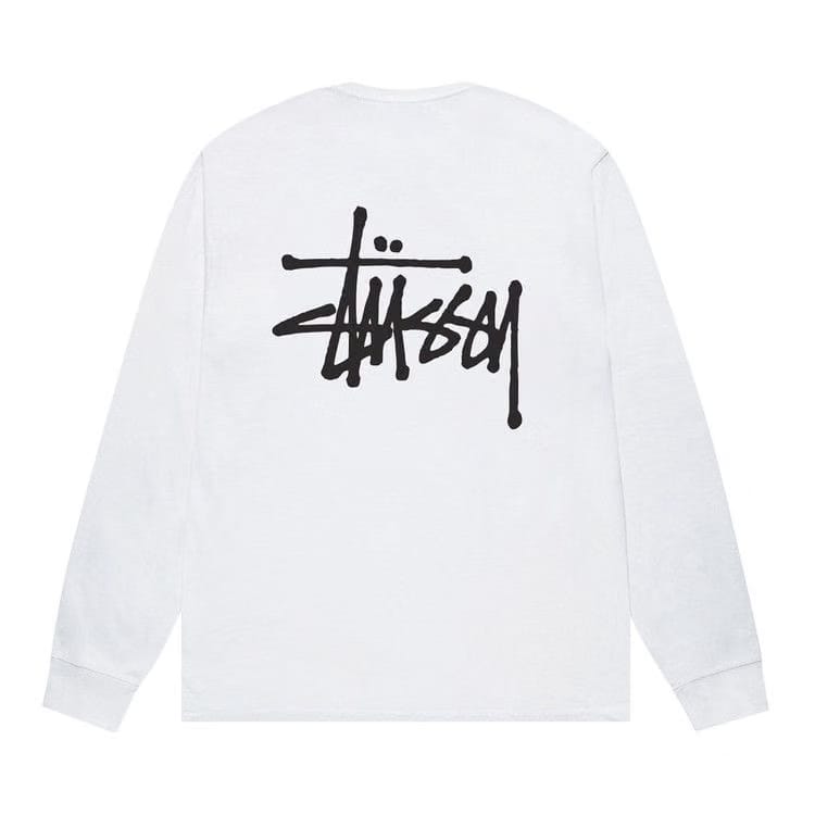 Stussy Basic Long-Sleeve T-Shirt White
