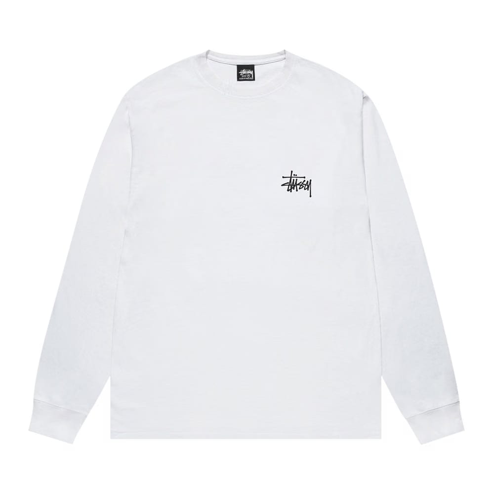 Stussy Basic Long-Sleeve T-Shirt White