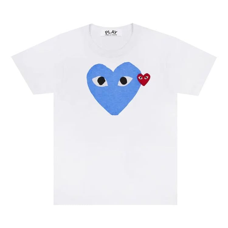Comme des Garçons PLAY Colour Heart T-Shirt White/Blue